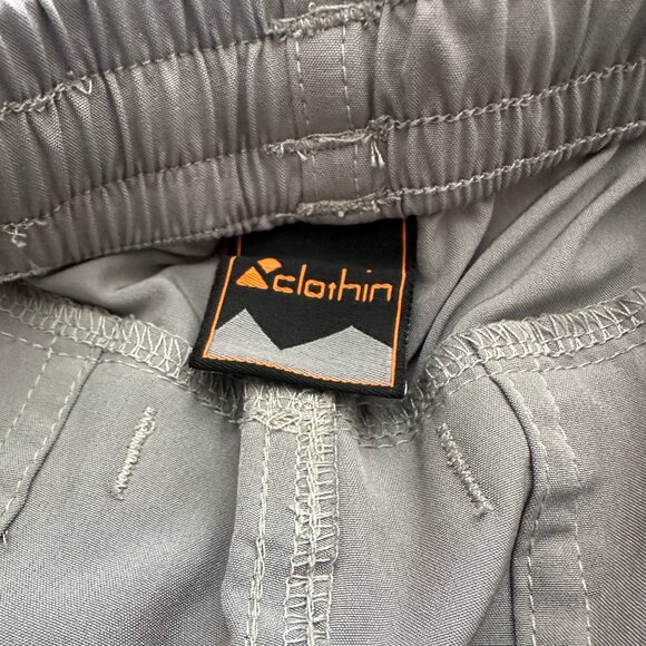 Clothin Men’s Gray Hiking/Outdoor Pants Stretch, Zipper Pockets Size M/30L - Picture 4 of 7